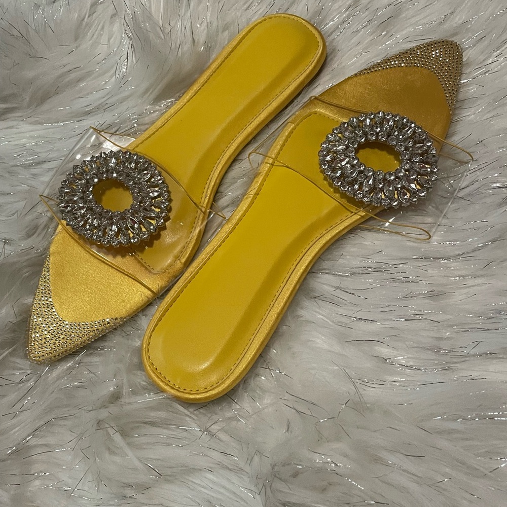 Elegant Yellow Women's Slip-On Shoes